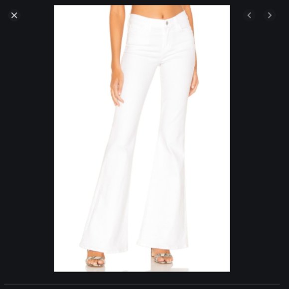J Brand VALENTINA HIGH-RISE FLARE BLANC NWT 28 - Picture 5 of 11